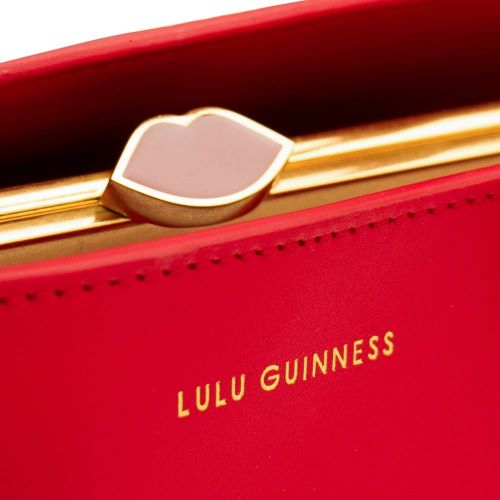Womens Red Smooth Calf Leather Daphne Medium Bag 72725 by Lulu Guinness from Hurleys