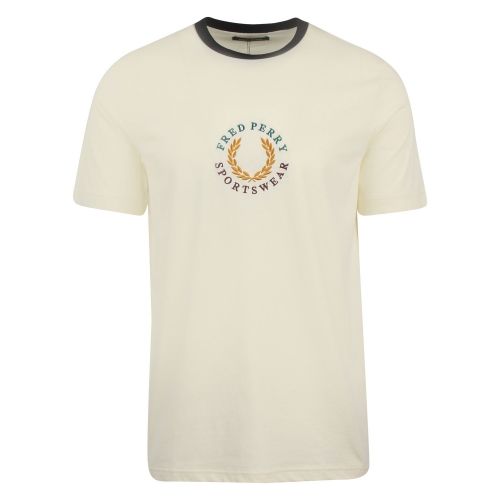 Mens Butter Icing Global Branded S/s T Shirt 58903 by Fred Perry from Hurleys