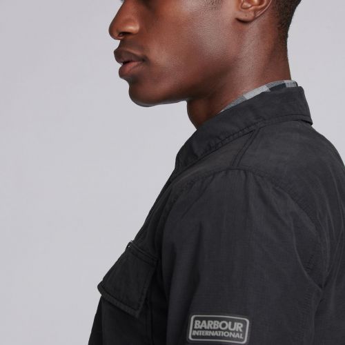 Mens Black Slipstream Overshirt 93963 by Barbour International from Hurleys