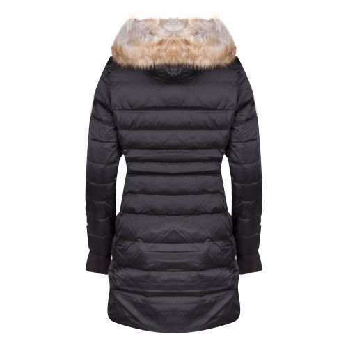 Womens Black Down Long Hooded Parka 28925 by Calvin Klein from Hurleys