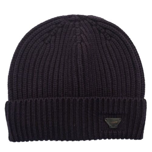 Mens Navy Beanie Hat 68123 by Armani Jeans from Hurleys