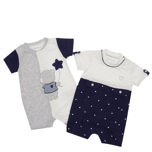 Baby Navy Bear 2 Pack Rompers 40053 by Mayoral from Hurleys