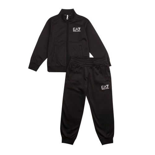 Boys Black Branded Poly Tracksuit 84149 by EA7 from Hurleys