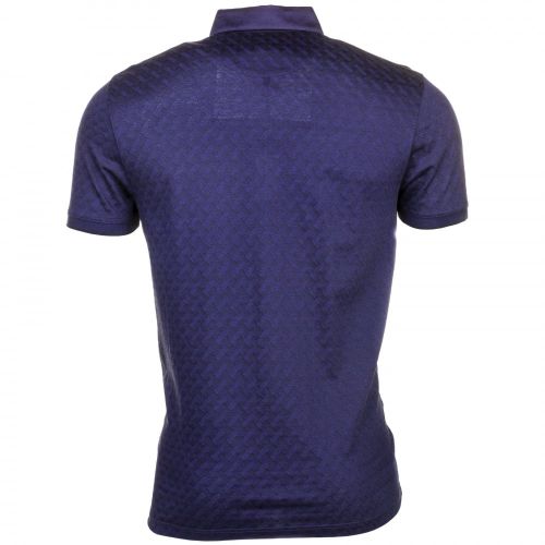 Mens Navy Serge Jacquard S/s Polo Shirt 61531 by Ted Baker from Hurleys