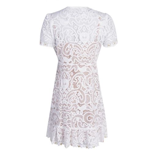 Womens White Embellished Mesh Lace Dress 27481 by Michael Kors from Hurleys