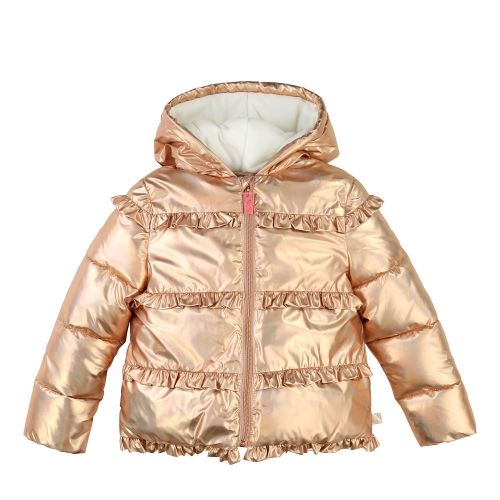 Girls Copper Metallic Padded Jacket 53465 by Billieblush from Hurleys
