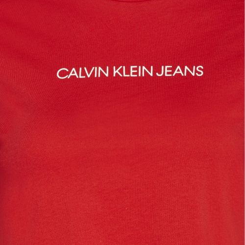 Womens Racing Red Small Institutional Cropped S/s T Shirt 39028 by Calvin Klein from Hurleys