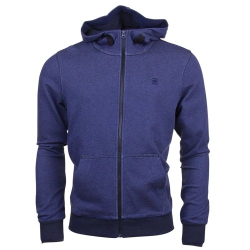 Mens Sartho Blue Heather Core Hooded Zip Sweat Top 10545 by G Star from Hurleys