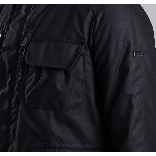 Mens Black Delta Waxed Jacket 12007 by Barbour International from Hurleys