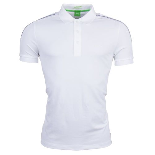 Mens White Paule S/s Polo Shirt 9530 by BOSS from Hurleys