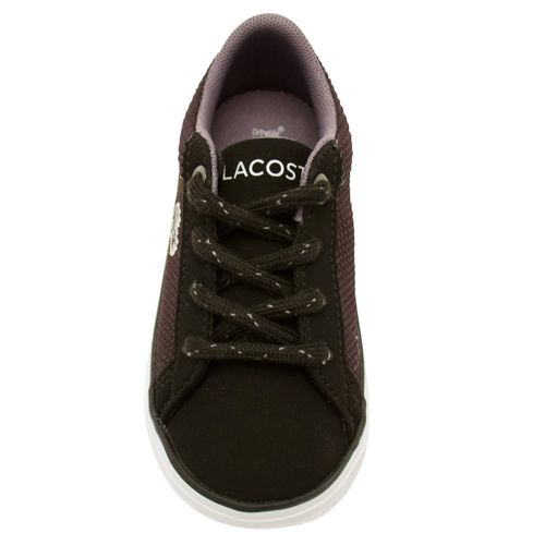Child Black & Dark Grey Lerond Trainers (10-1) 14318 by Lacoste from Hurleys