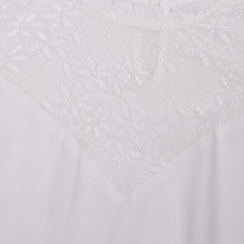 Womens White Visuvita Lace Panel Blouse 57659 by Vila from Hurleys