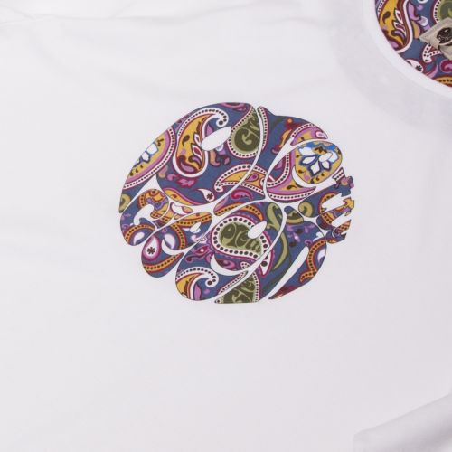 Mens White Thornley Paisley S/s T Shirt 34986 by Pretty Green from Hurleys