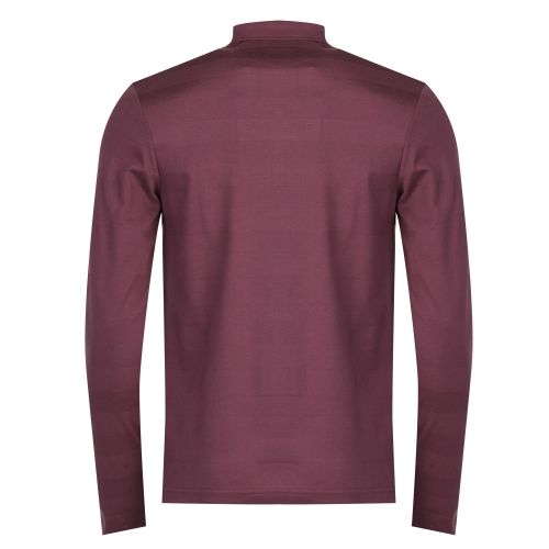 Mens Red Stapleton Stripe L/s Polo Shirt 32673 by Farah from Hurleys