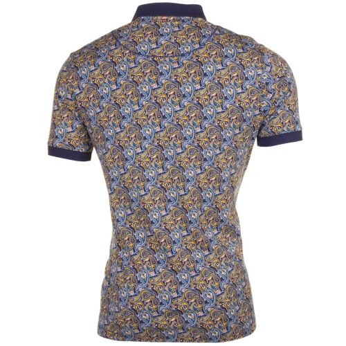 Mens Navy Stretford Aop S/s Polo Shirt 64210 by Pretty Green from Hurleys