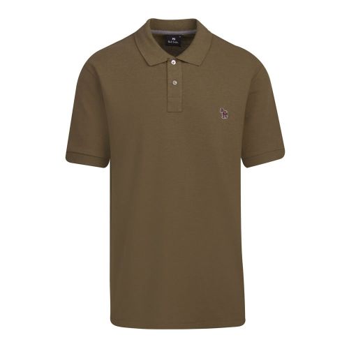 Mens Khaki Classic Zebra Regular Fit S/s Polo Shirt 92617 by PS Paul Smith from Hurleys
