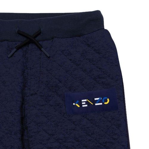 Boys Electric Blue Quilted Sweat Pants 91758 by Kenzo from Hurleys