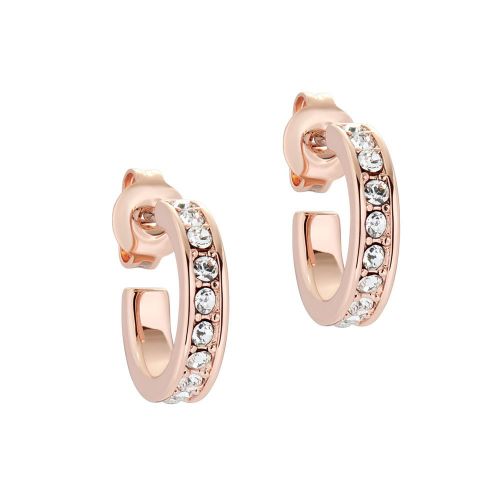 Ted Baker Earrings Womens Rose Gold/Crystal Seenita Nano Hoop Huggie