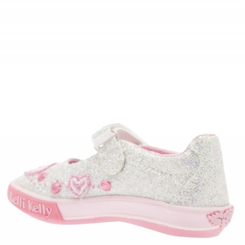 Girls Silver Glitter Ava Baby Dolly Shoes (20-24) 33516 by Lelli Kelly from Hurleys