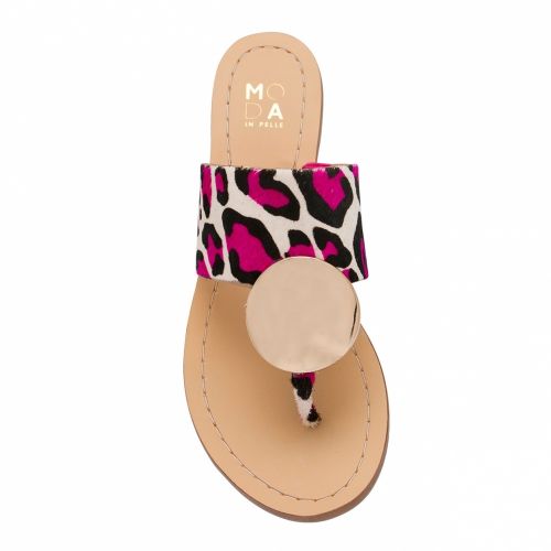 Womens Pink Norena Animal Sandals 41410 by Moda In Pelle from Hurleys