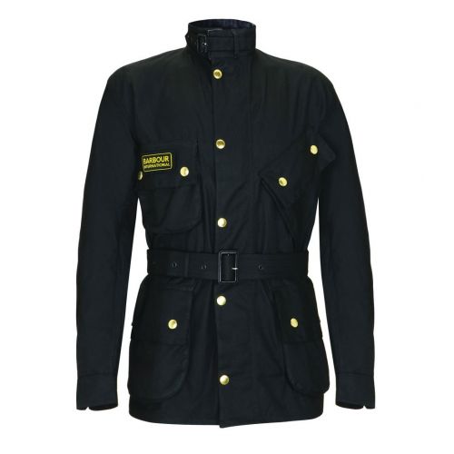 Mens Black International Original Waxed Jacket 99137 by Barbour International from Hurleys