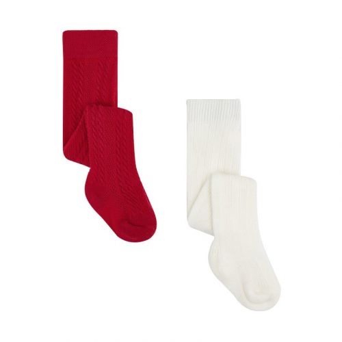 Baby Girls Red/Cream 2 Pack Tights 75303 by Mayoral from Hurleys