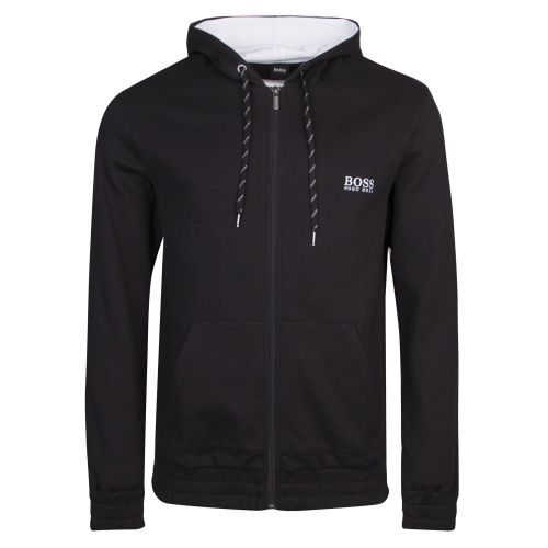 Mens Black Contemp Hooded Zip Sweat Top 23473 by BOSS from Hurleys