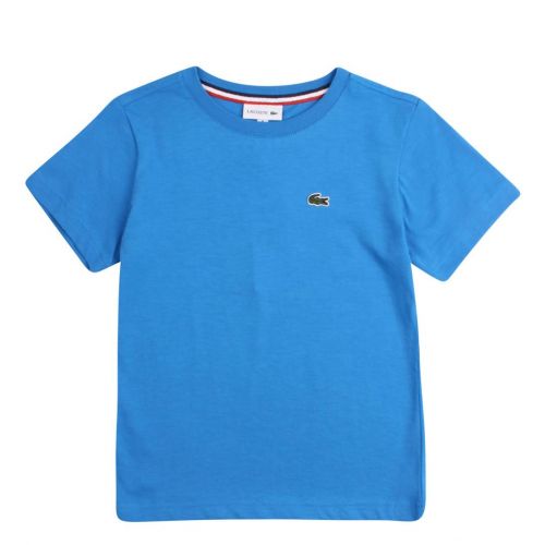 Boys Ibiza Blue Branded S/s T Shirt 85287 by Lacoste from Hurleys