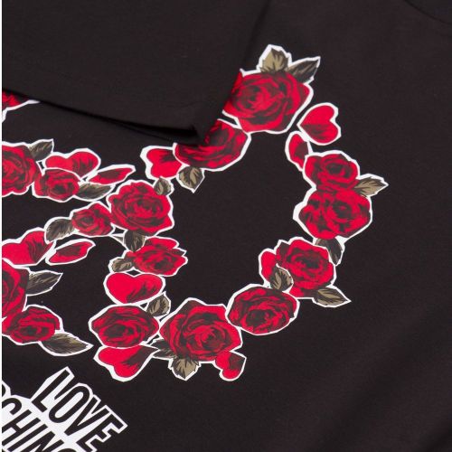 Mens Black Peace Rose Slim S/s T Shirt 26880 by Love Moschino from Hurleys