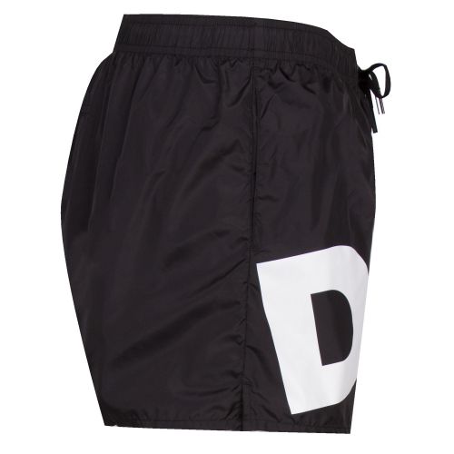 Mens Black/White Big Logo Boxer Swim Shorts 41378 by Dsquared2 from Hurleys