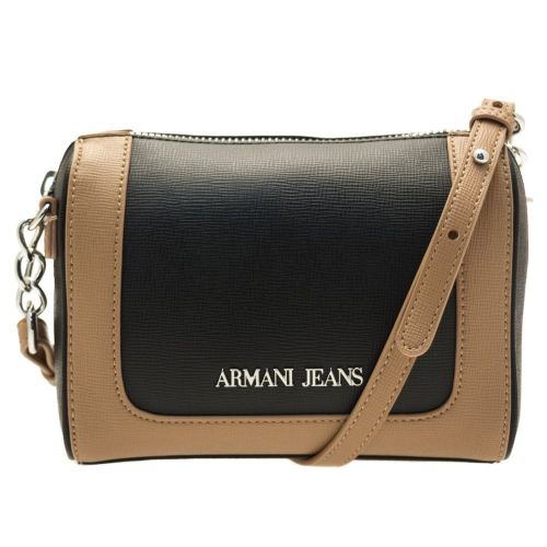 Womens Black & Warm Sand Colour Block Cross Body Bag 59050 by Armani Jeans from Hurleys