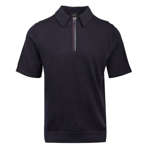 Mens Dark Navy Cycle Stripe Trim S/s Polo Shirt 101679 by PS Paul Smith from Hurleys