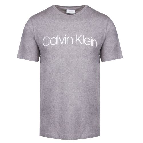 Mens Mid Grey Heather Branded Chest S/s T Shirt 38884 by Calvin Klein from Hurleys