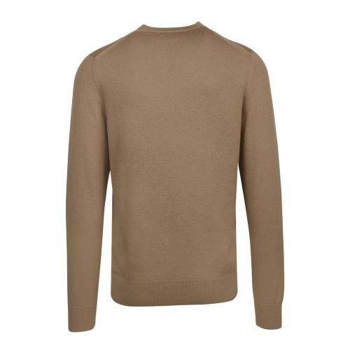 Mens Warm Stone Classic Crew Knitted Jumper 92296 by Fred Perry from Hurleys
