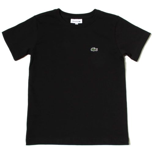 Boys Black Classic Crew S/s Tee Shirt 63962 by Lacoste from Hurleys
