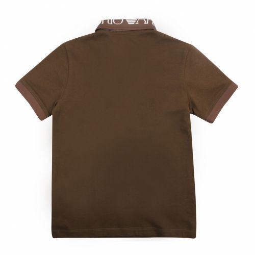 Boys Khaki Logo Collar S/s Polo Shirt 48111 by Emporio Armani from Hurleys