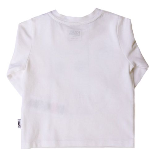 Baby White Kitten L/s Tee Shirt 65636 by Karl Lagerfeld Kids from Hurleys