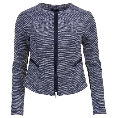 Womens Blue Textured Jacket 70266 by Armani Jeans from Hurleys