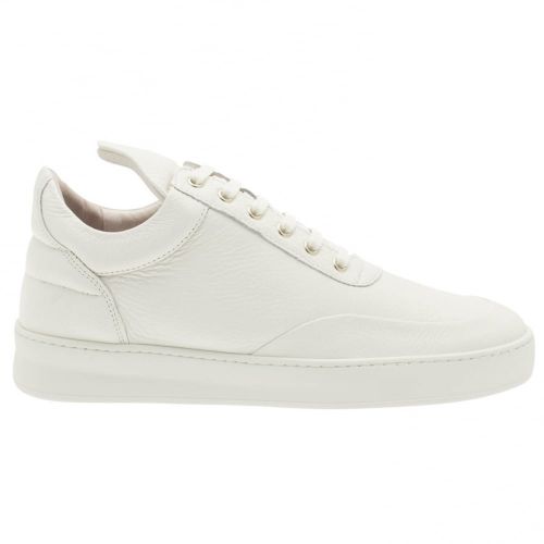 Mens White Low Top Grain Trainers 15817 by Filling Pieces from Hurleys