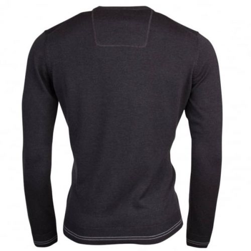 Mens Charcoal Rime Crew Knitted Jumper 15189 by BOSS from Hurleys