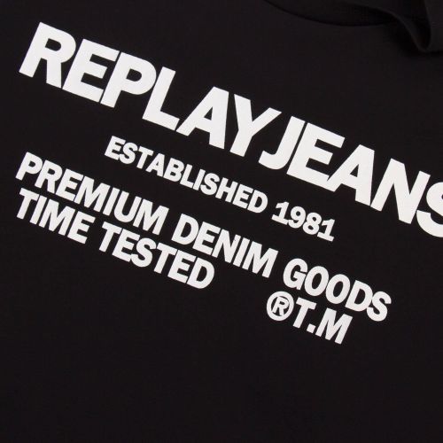 Mens Black Established S/s T Shirt 78838 by Replay from Hurleys