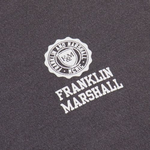 Mens Washed Black Small Logo S/s Tee Shirt 7827 by Franklin + Marshall from Hurleys