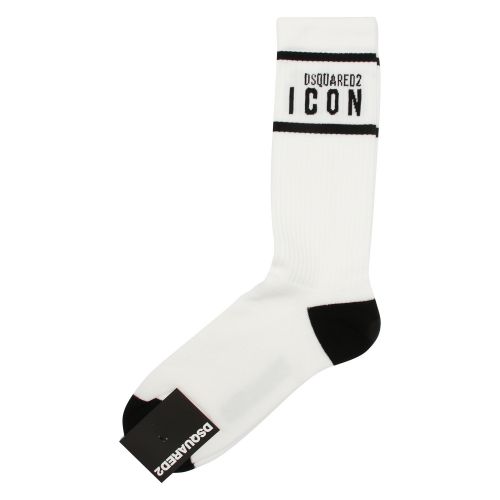 Mens White Icon Socks 59262 by Dsquared2 from Hurleys
