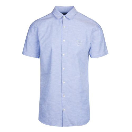 Casual Mens Blue Magneton_1 S/s Shirt 37574 by BOSS from Hurleys