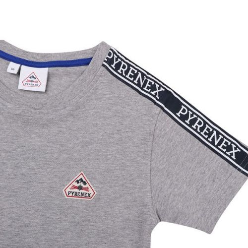 Boys Silver Grey Randy Tape S/s T Shirt 107475 by Pyrenex from Hurleys