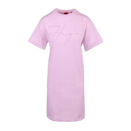 Womens Pink Neyle Script Jersey Dress 104326 by HUGO from Hurleys