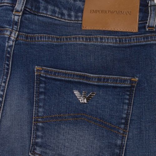 Womens Blue Wash J18 High Rise Slim Fit Jeans 48021 by Emporio Armani from Hurleys