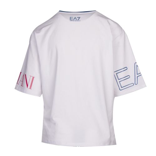 Womens White Train Colours Oversized S/s T Shirt 38128 by EA7 from Hurleys