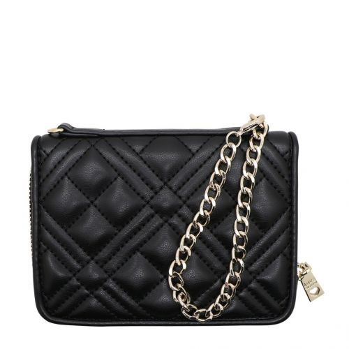 Womens Black Diamond Quilted Chain Small Purse 101425 by Love Moschino from Hurleys