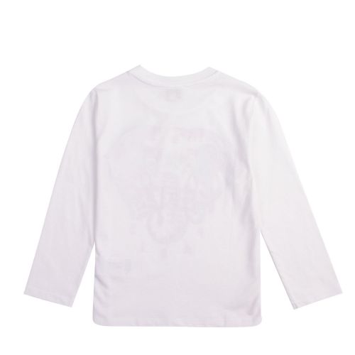 Kenzo Girls White Karina Bis Elephant L/s T Shirt 75593 by Kenzo from Hurleys